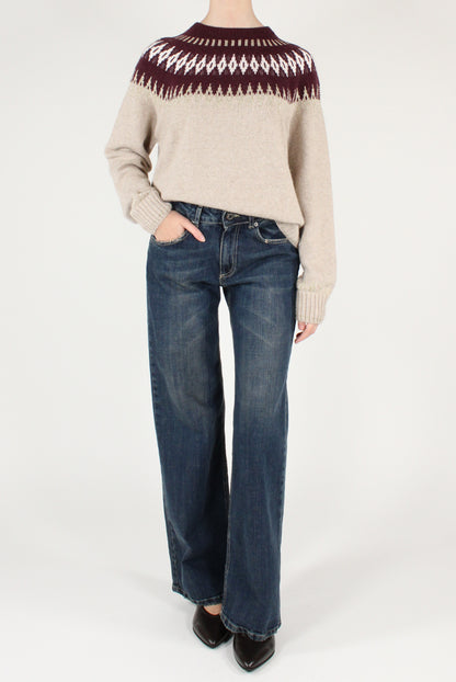 Maglione Decorato a Rombi