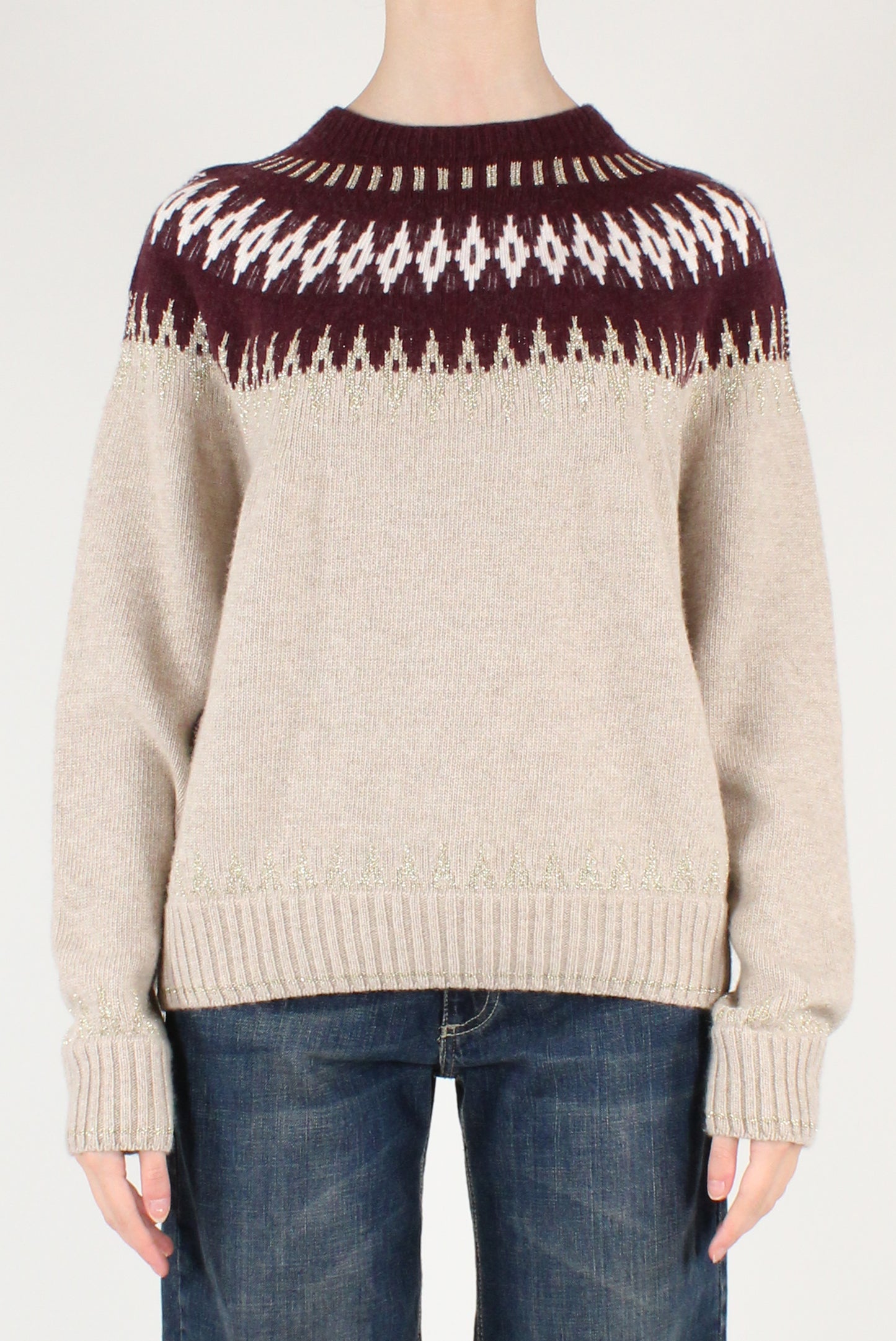 Maglione Decorato a Rombi