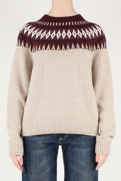 Maglione Decorato a Rombi