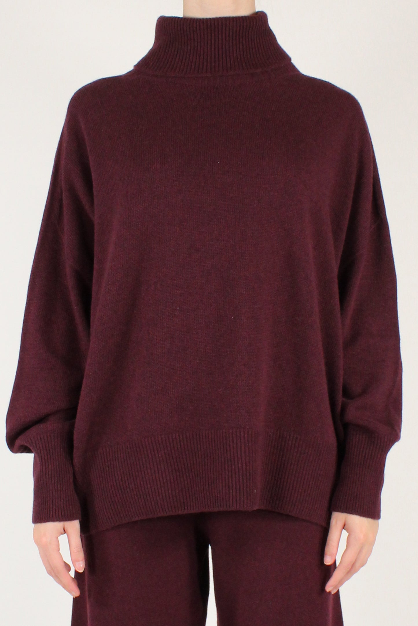 Maglione Dolcevita a Spalle Scese