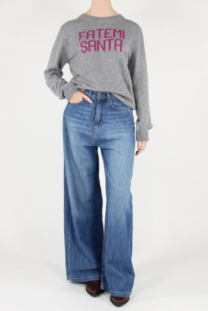 Maglione con Scritta "Fatemi Santa"