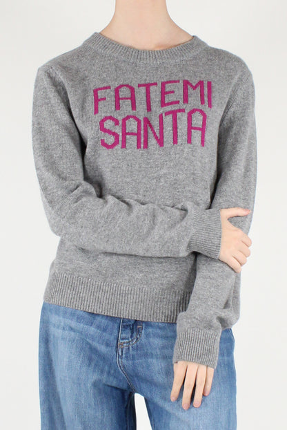 Maglione con Scritta "Fatemi Santa"