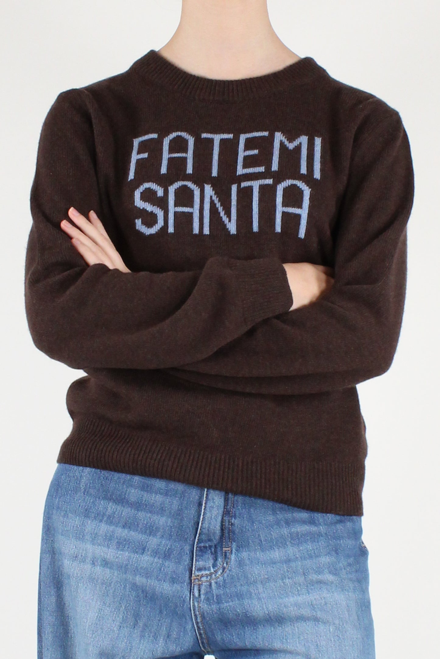 Maglione con Scritta "Fatemi Santa"