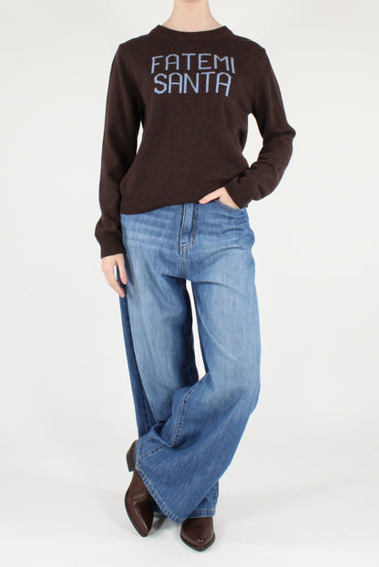 Maglione con Scritta "Fatemi Santa"