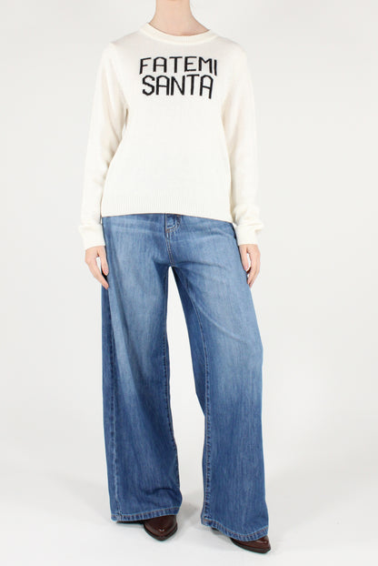 Maglione con Scritta "Fatemi Santa"