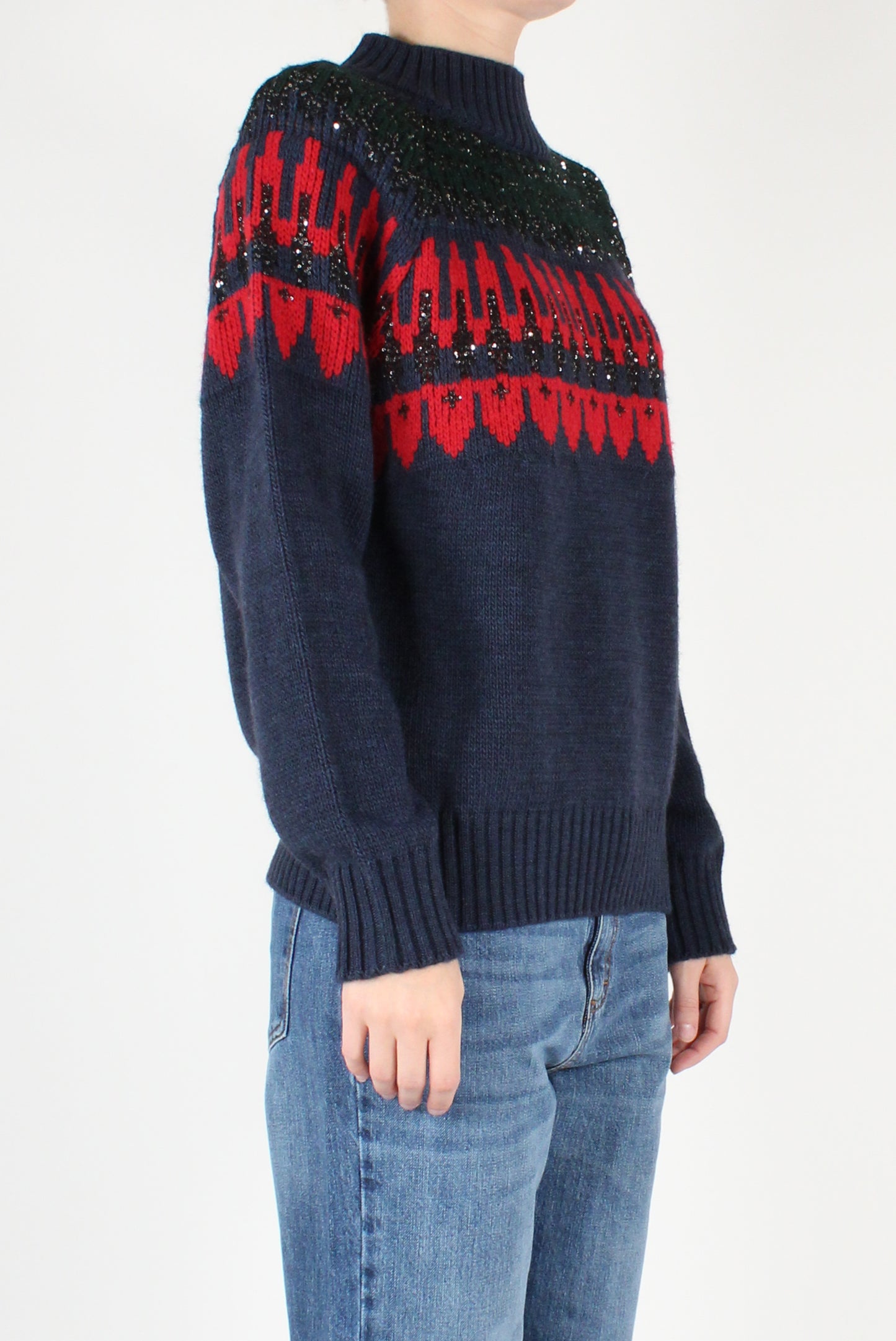 Geometric Decor Crewneck Sweater