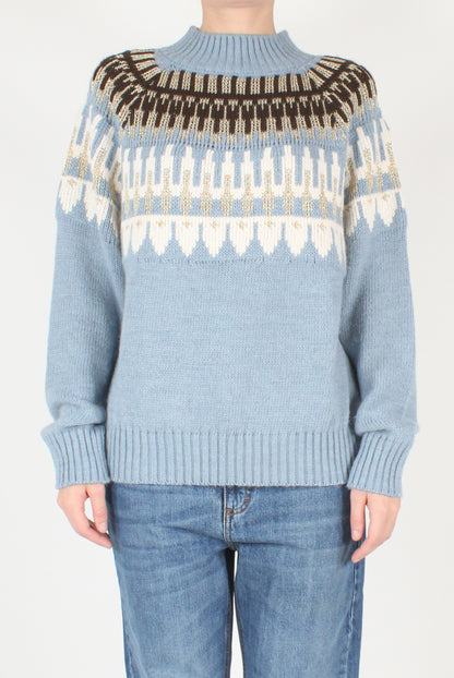 Geometric Decor Crewneck Sweater