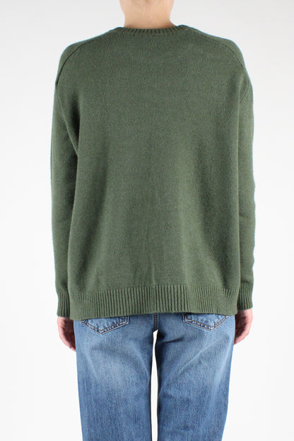 Viscose Blend Crew Neck Sweater