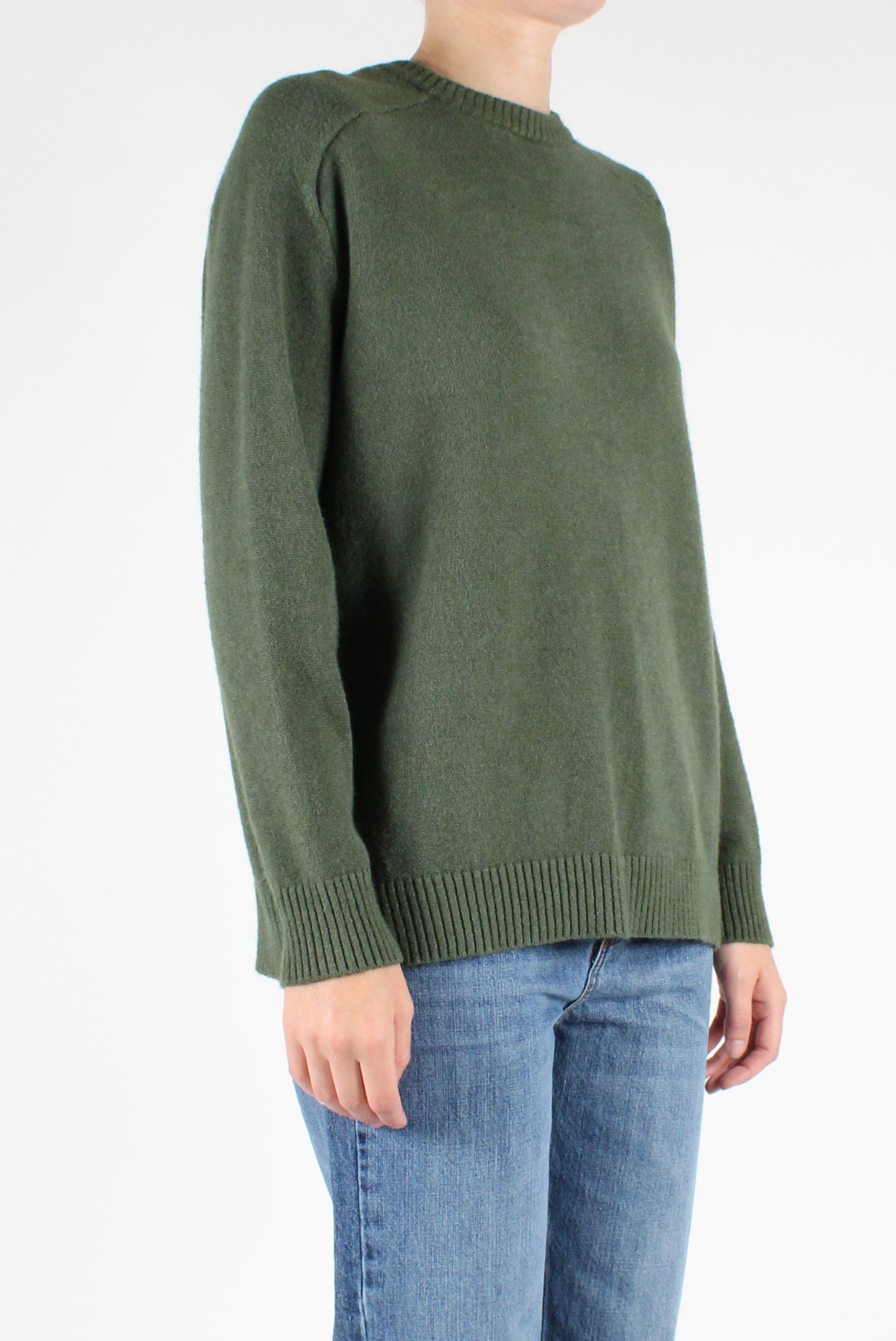 Viscose Blend Crew Neck Sweater