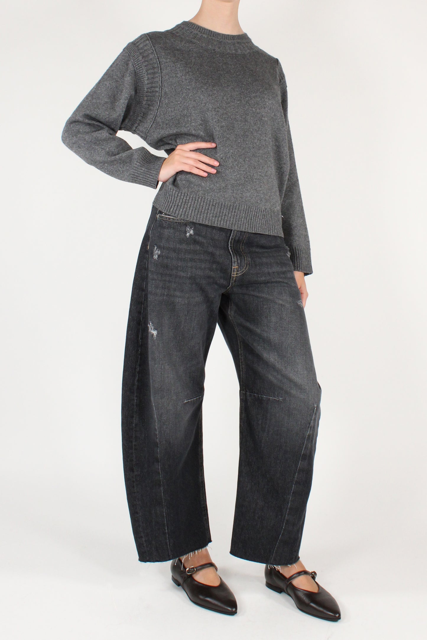 Maglione in Misto Lana Doppia Costina