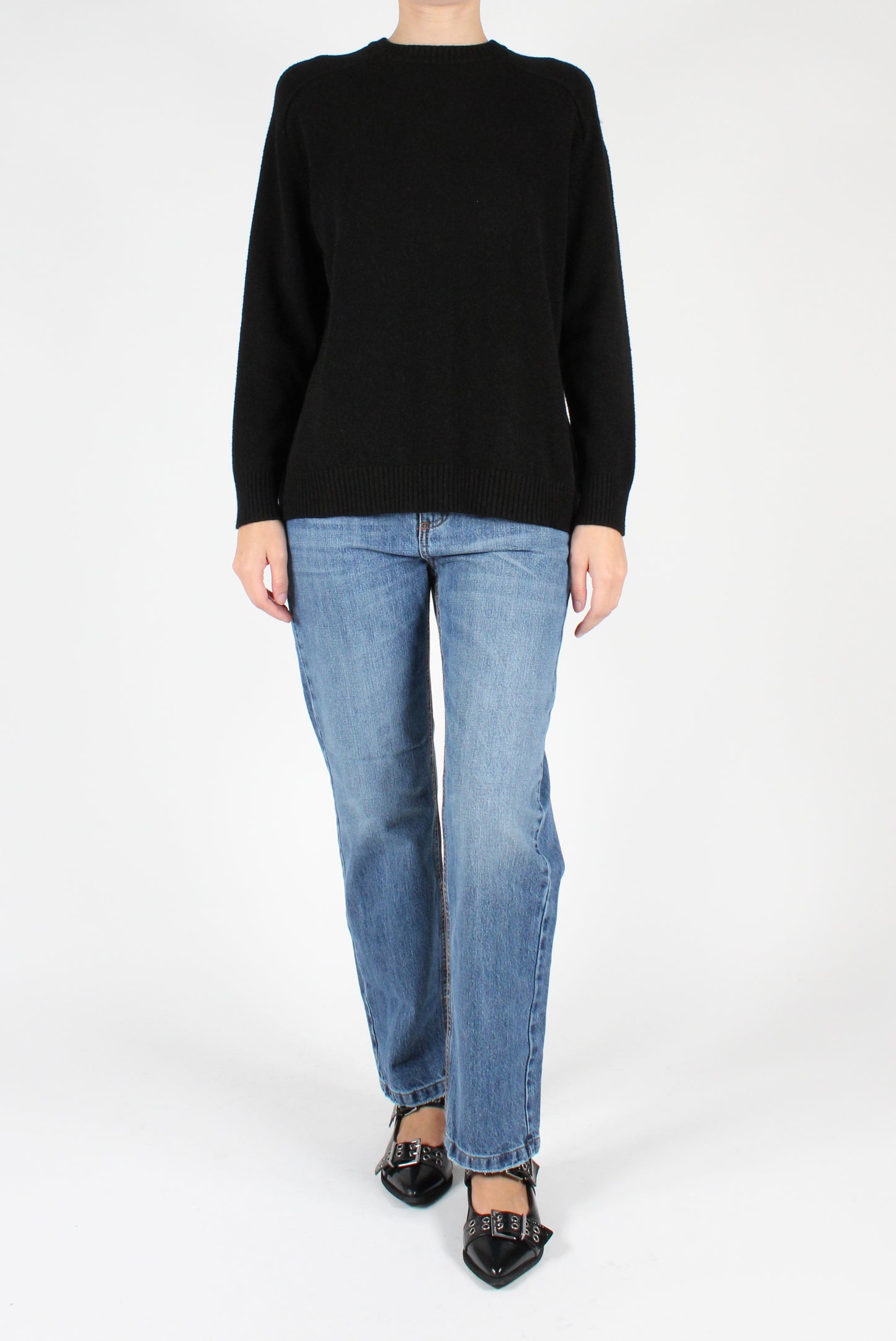 Viscose Blend Crew Neck Sweater