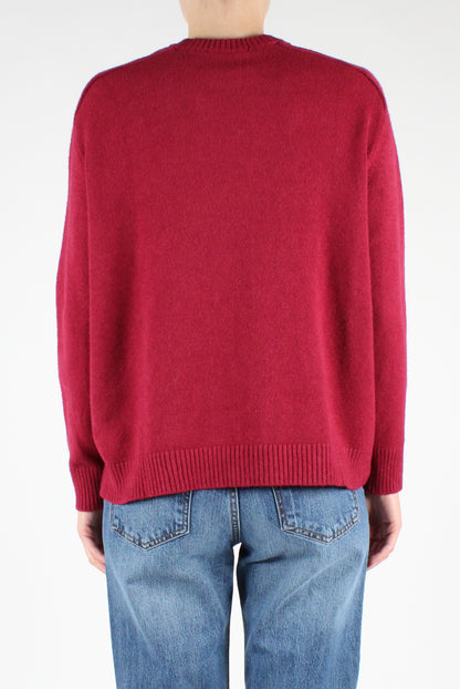 Viscose Blend Crew Neck Sweater