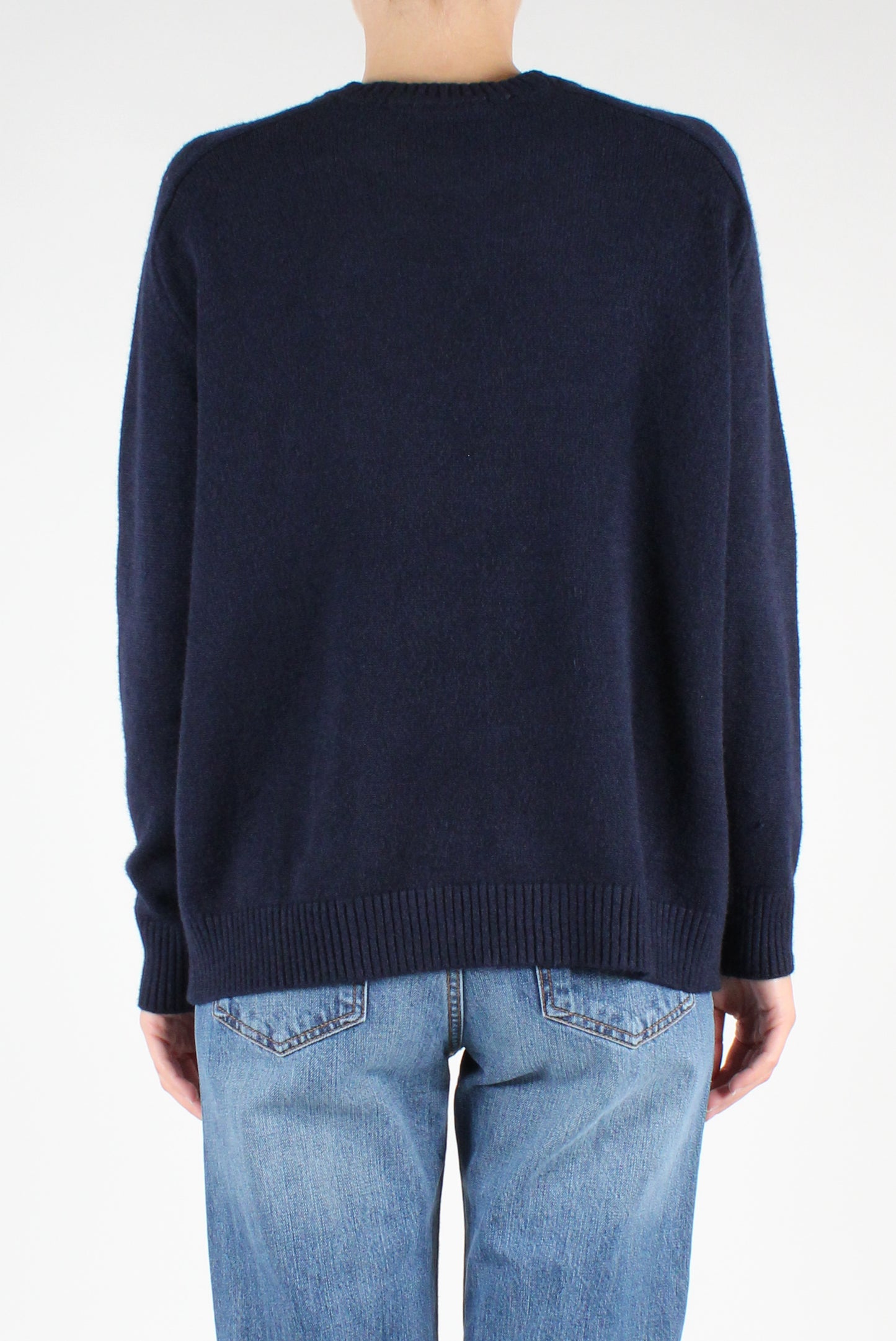 Viscose Blend Crew Neck Sweater