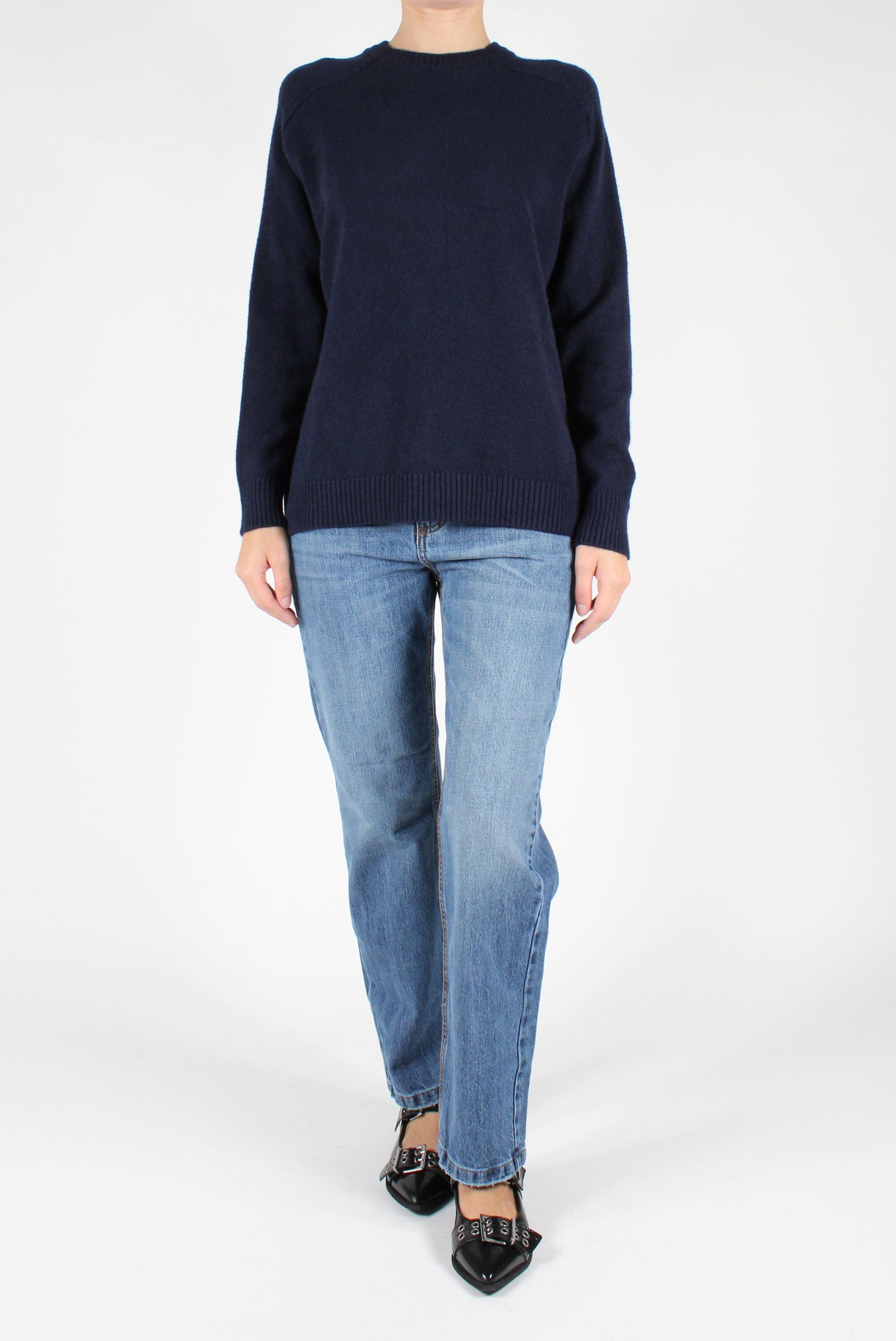 Viscose Blend Crew Neck Sweater