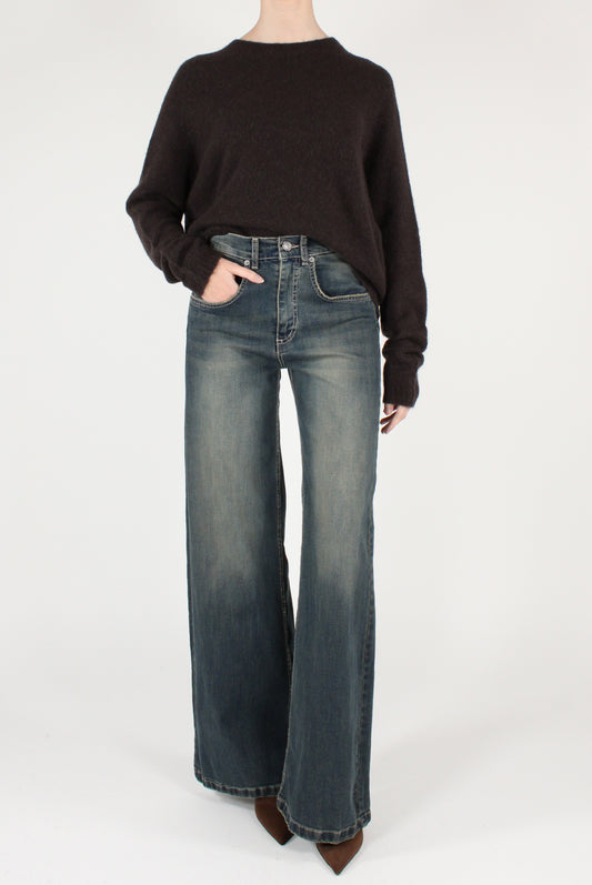 Maglione Girocollo in Misto Alpaca