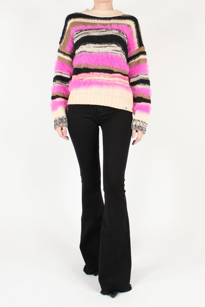 Patchwork Striped Sweater