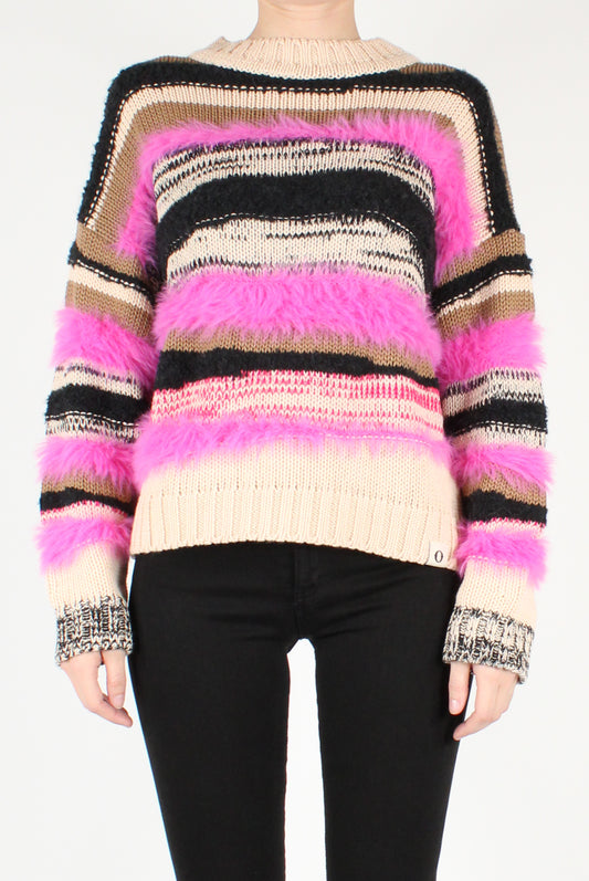 Patchwork Striped Sweater