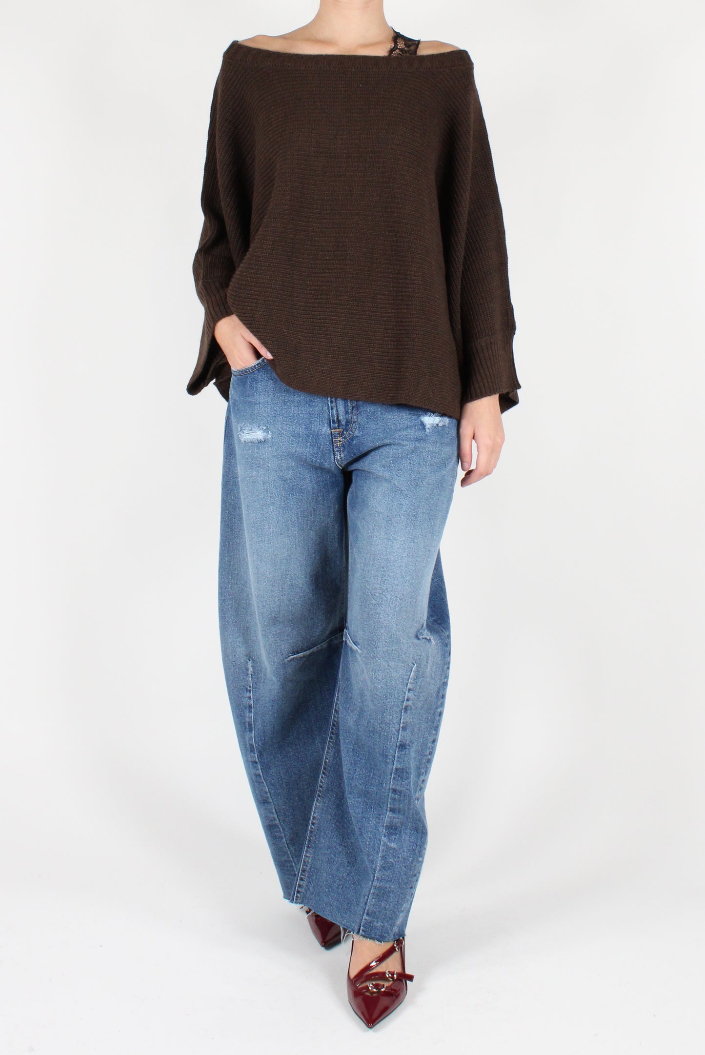 Oversized Boat Neck Sweater