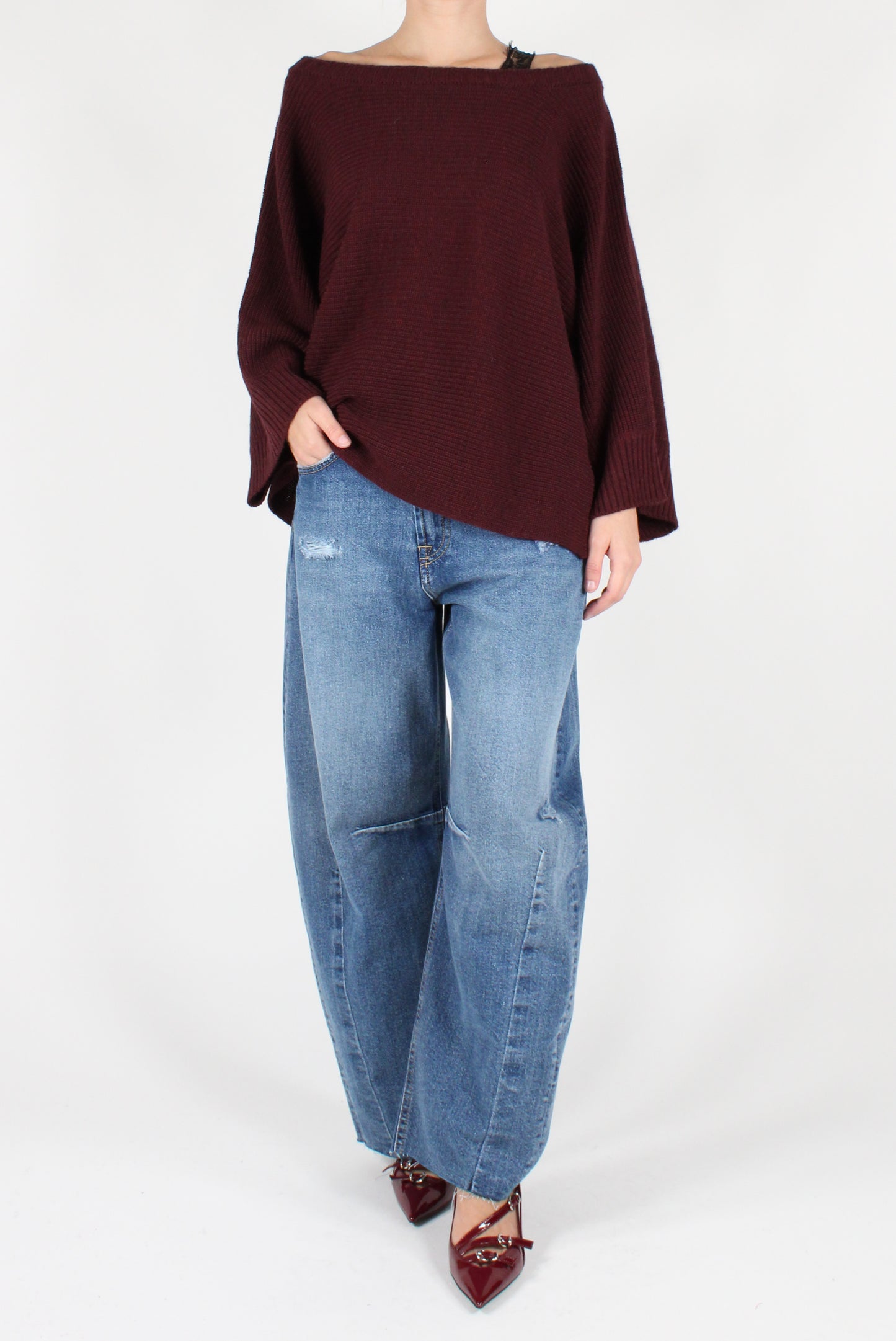 Oversized Boat Neck Sweater