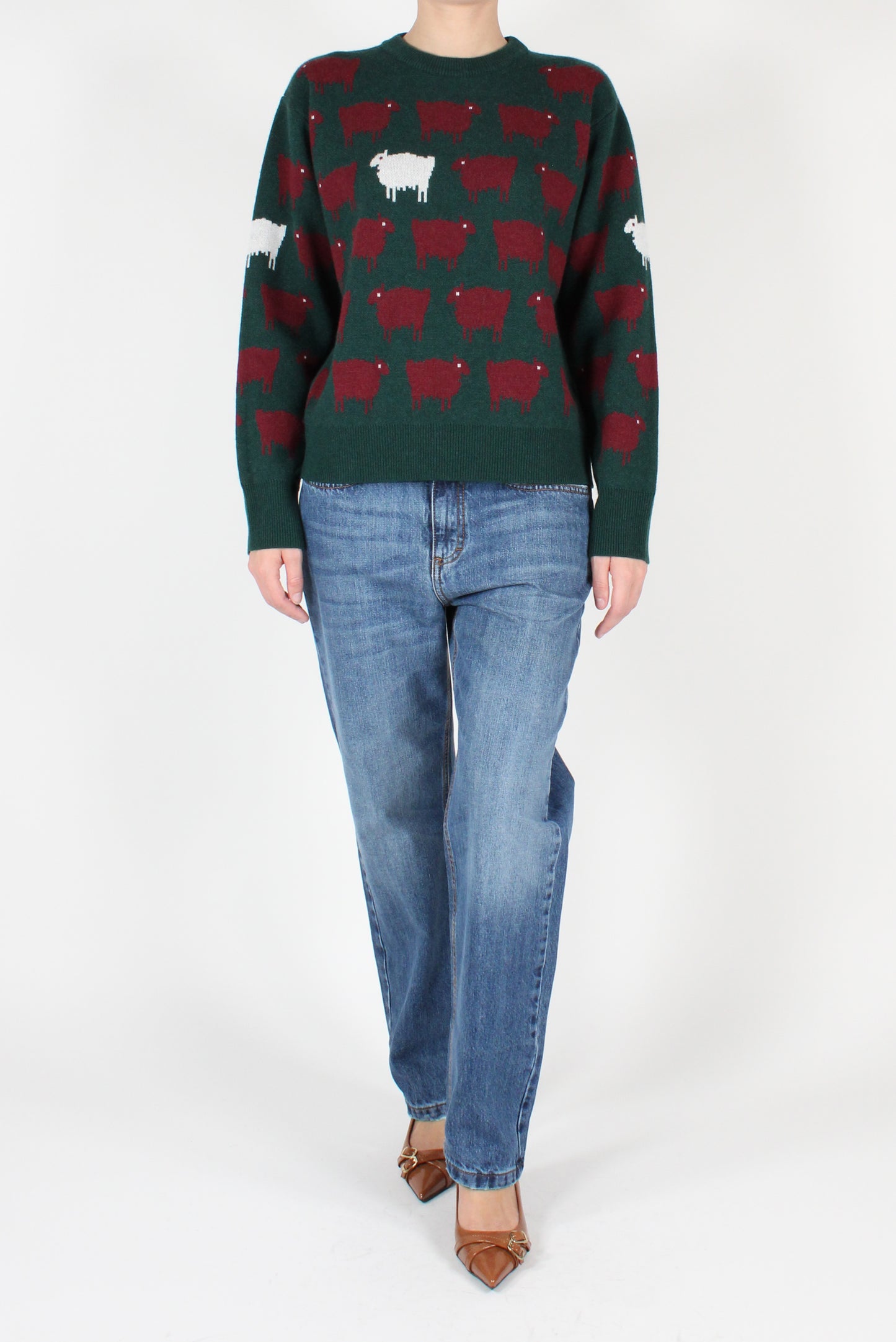 Maglione Girocollo con Pecore