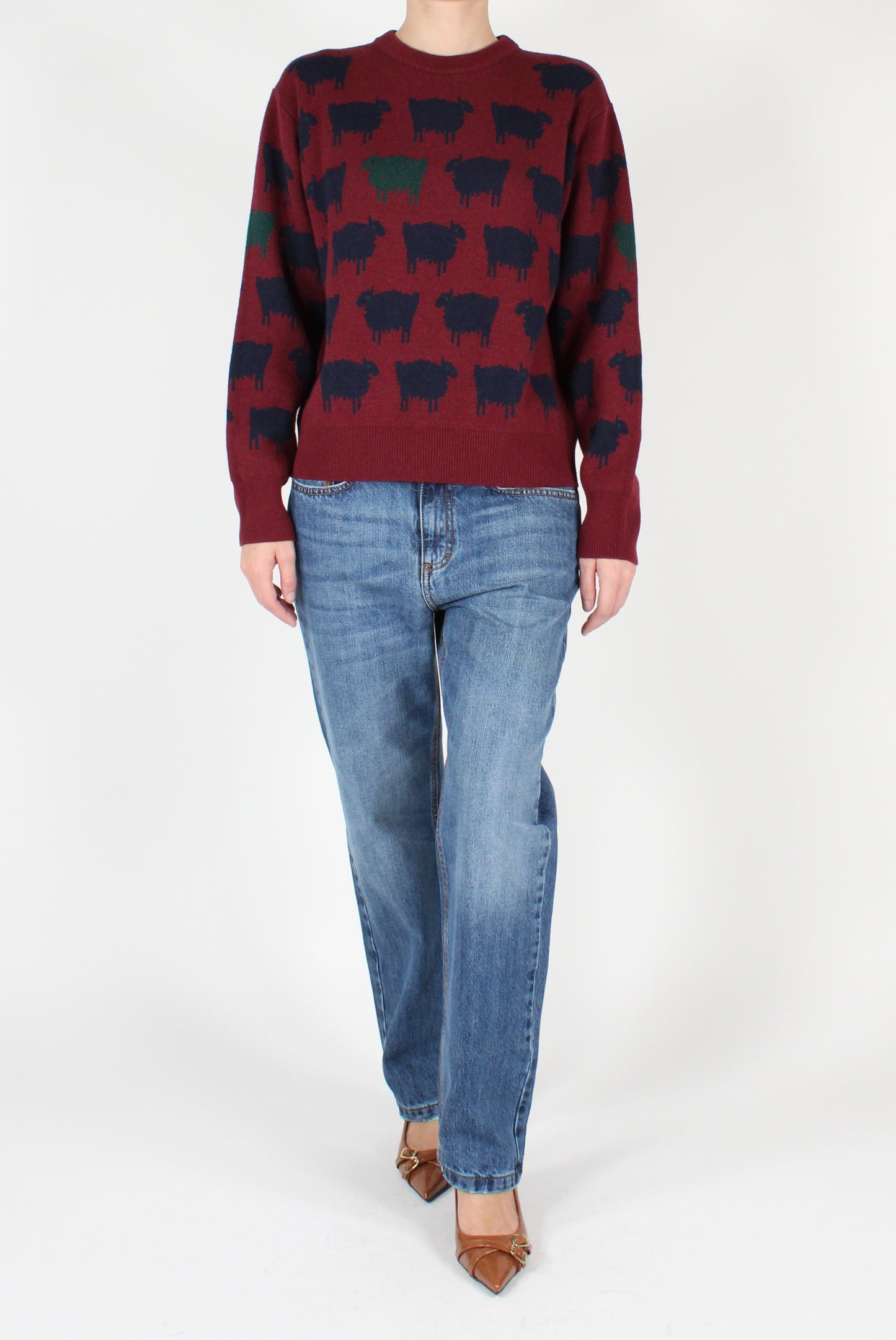 Maglione Girocollo con Pecore