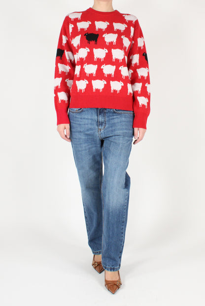 Maglione Girocollo con Pecore