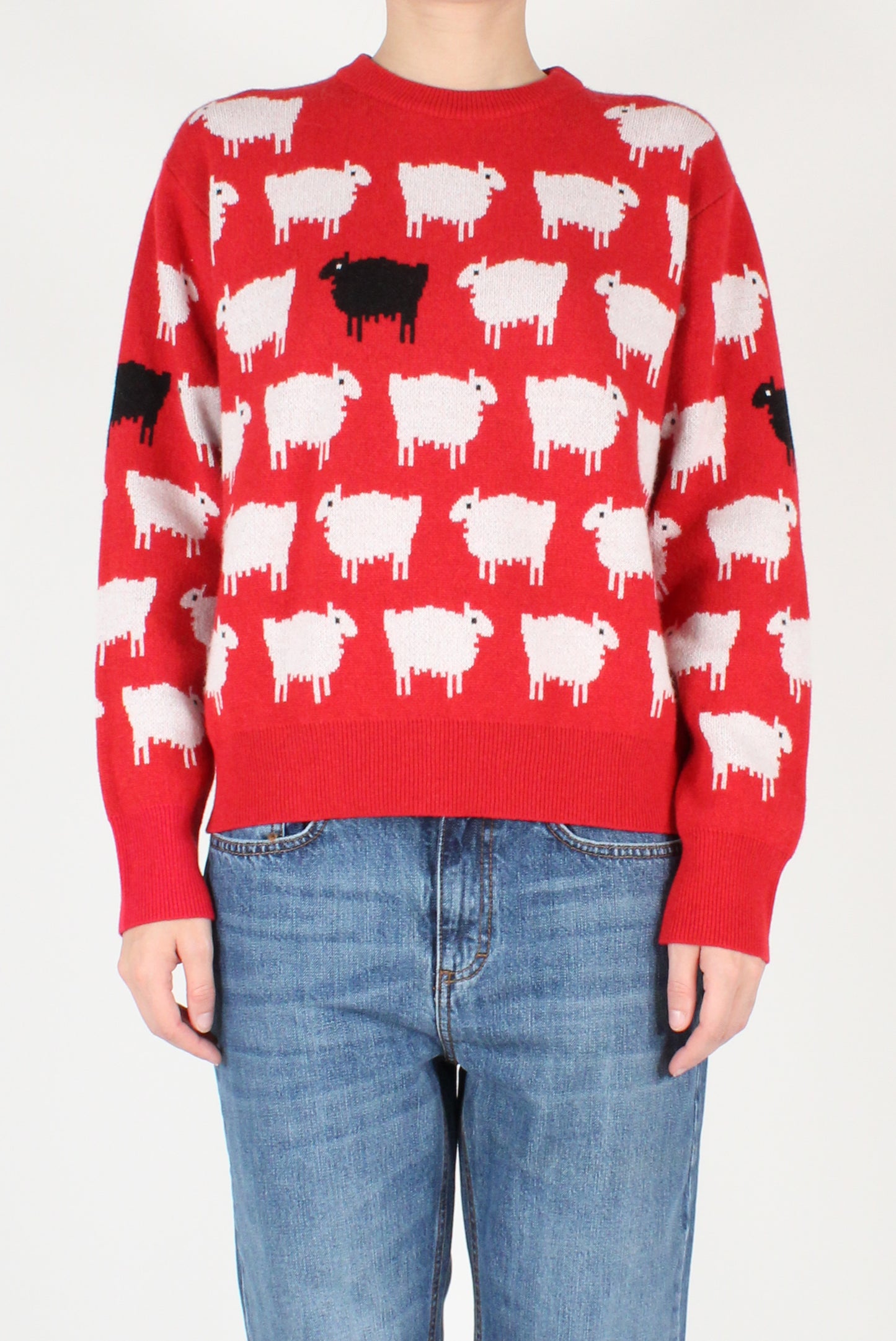 Maglione Girocollo con Pecore