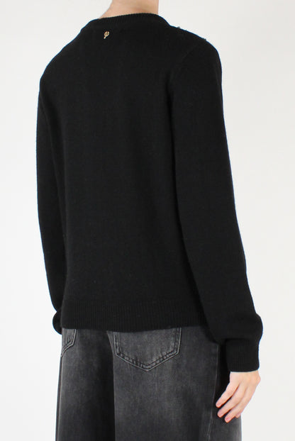 Maglione Ricami Floreali con Perline