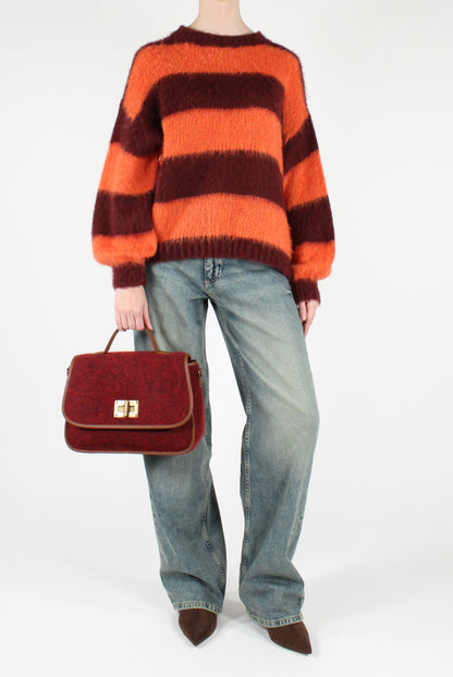 Maglione Over a Righe Ampie