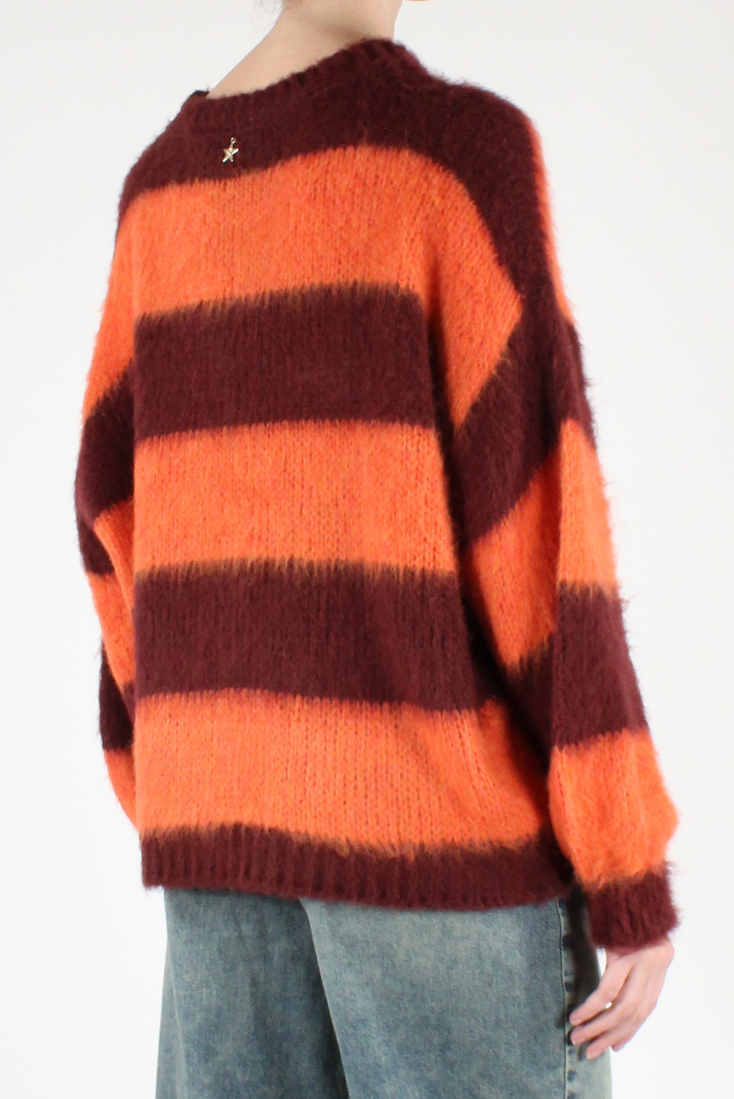 Maglione Over a Righe Ampie