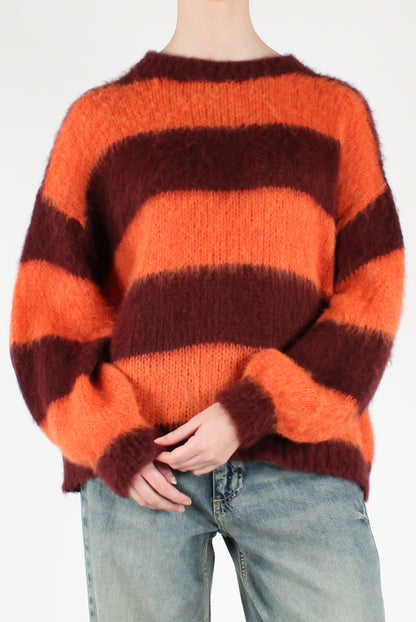 Maglione Over a Righe Ampie