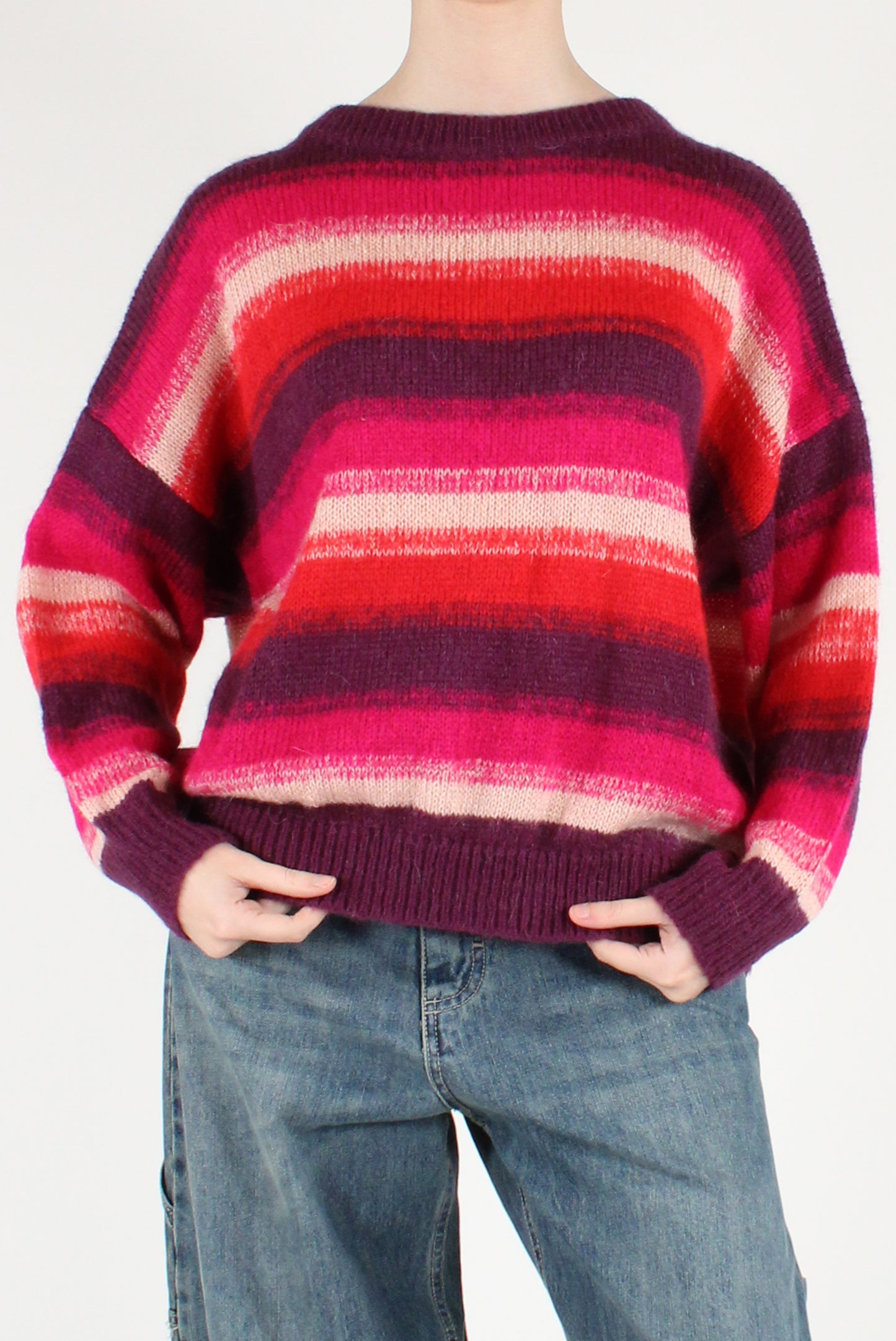 Maglione a Righe Sfumate
