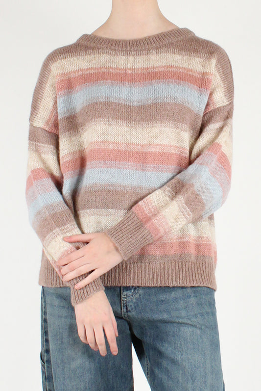 Maglione a Righe Sfumate