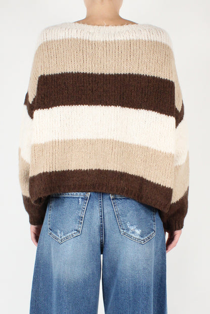 Striped Boat Neck Sweater