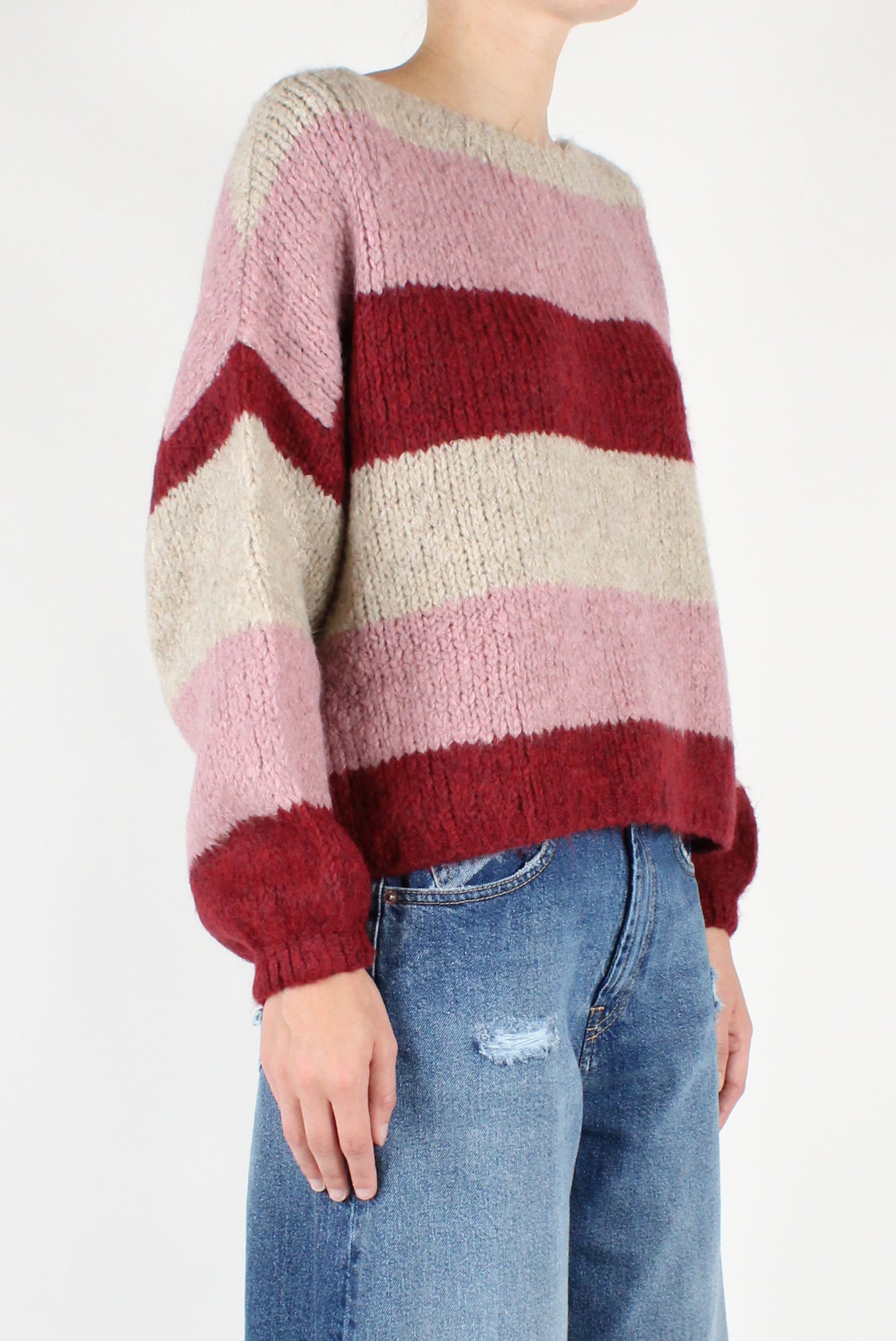 Striped Boat Neck Sweater