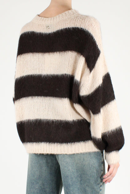 Maglione Over a Righe Ampie