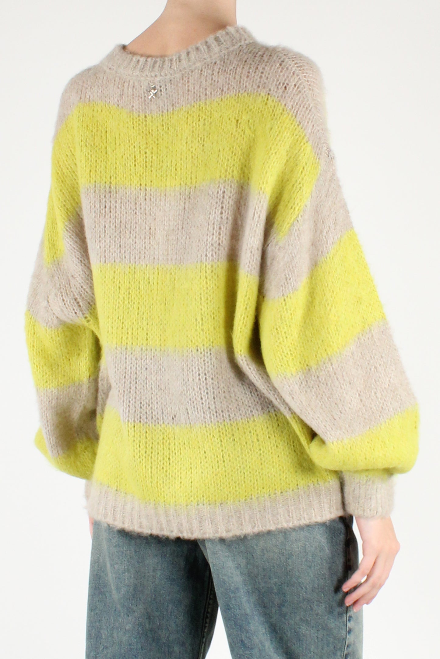 Maglione Over a Righe Ampie