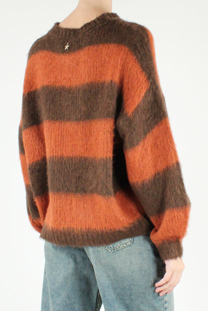 Maglione Over a Righe Ampie