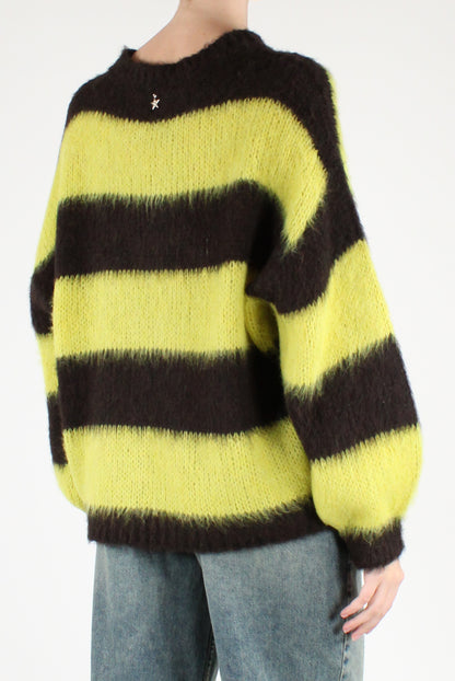 Maglione Over a Righe Ampie