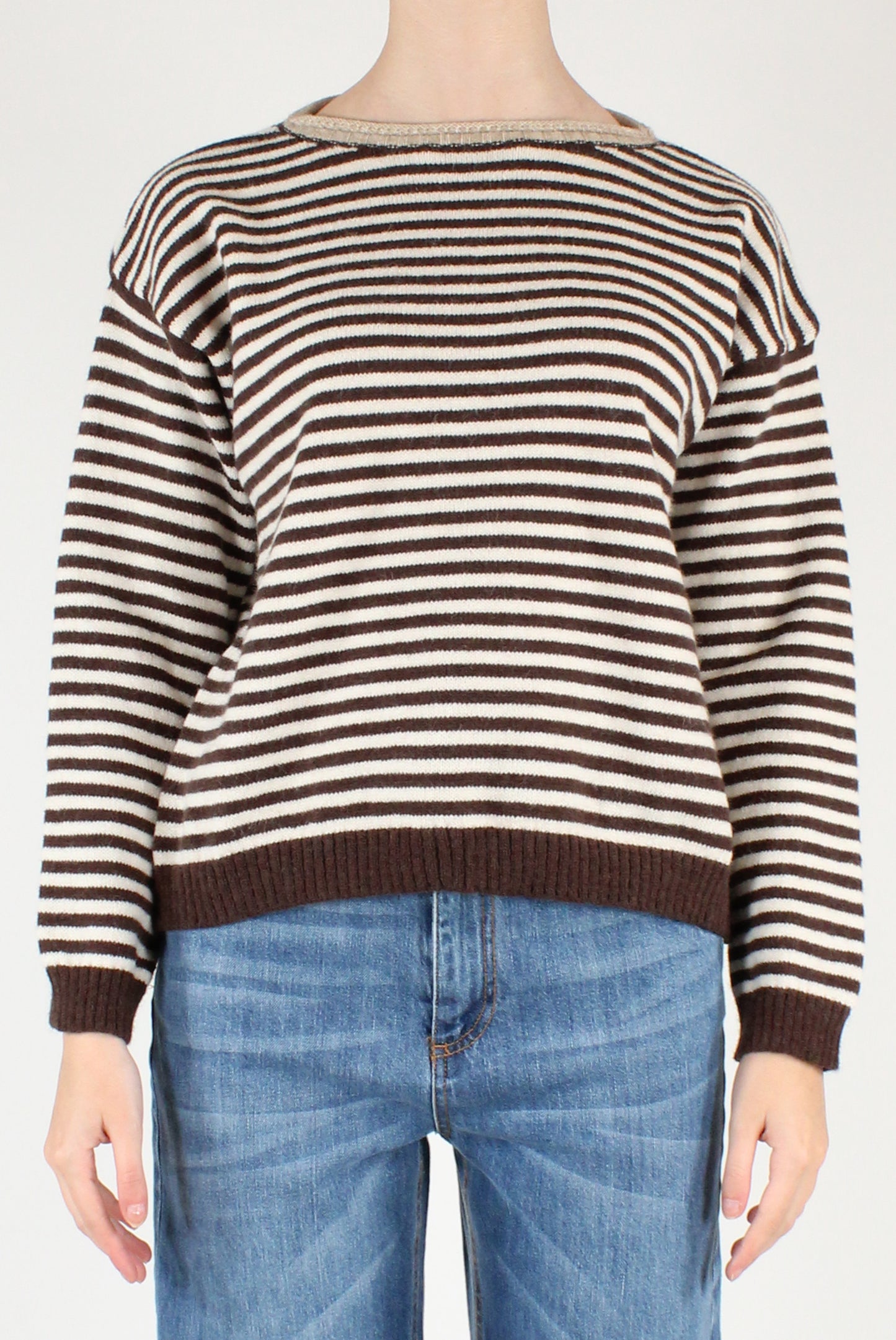 Maglione a Righe a Scatoletta