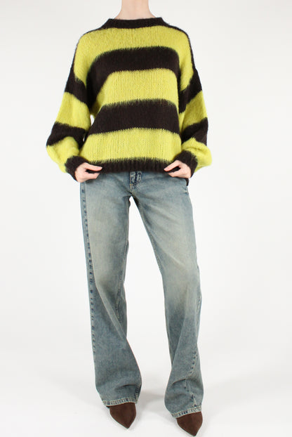 Maglione Over a Righe Ampie