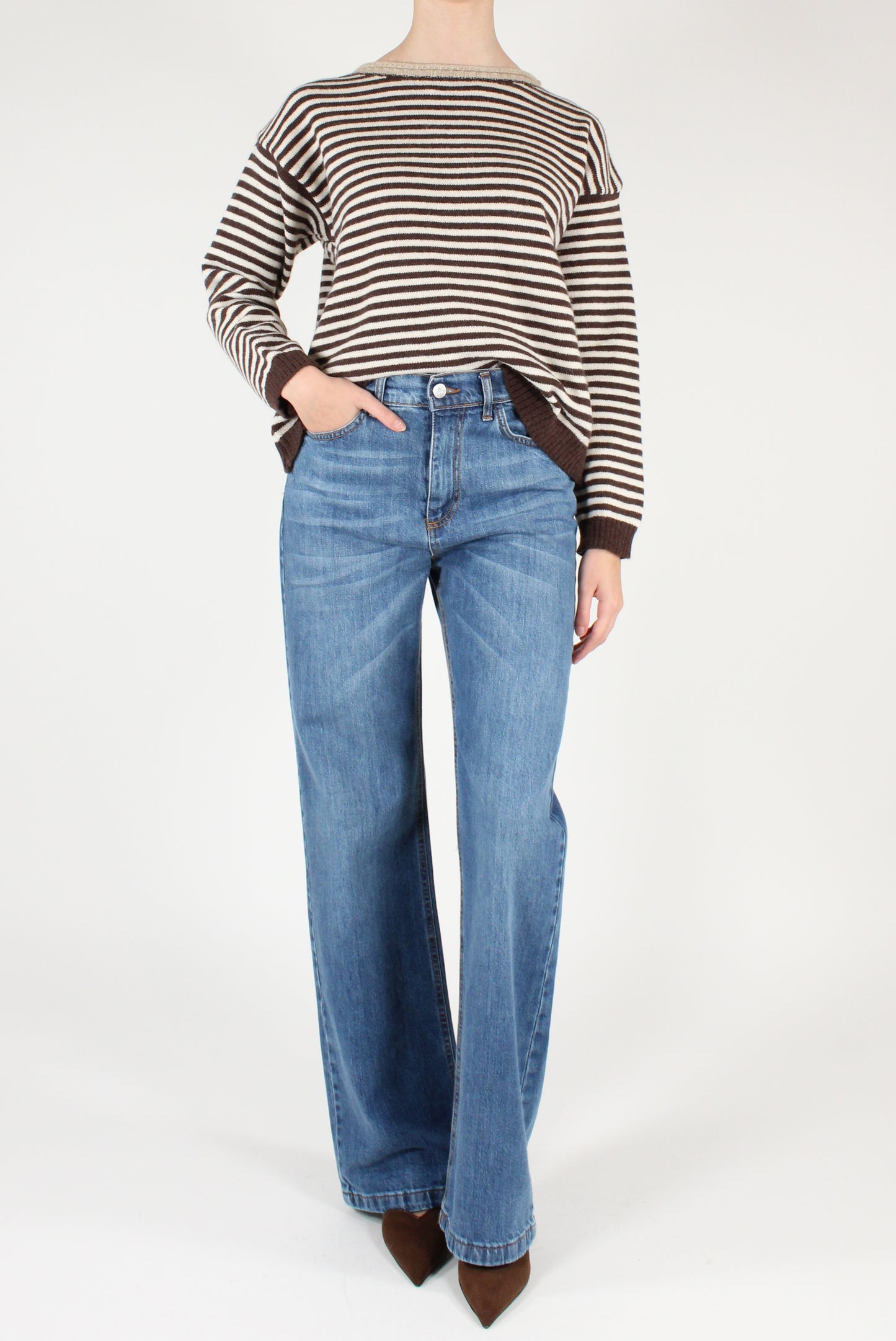 Maglione a Righe a Scatoletta