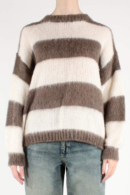 Maglione Over a Righe Ampie