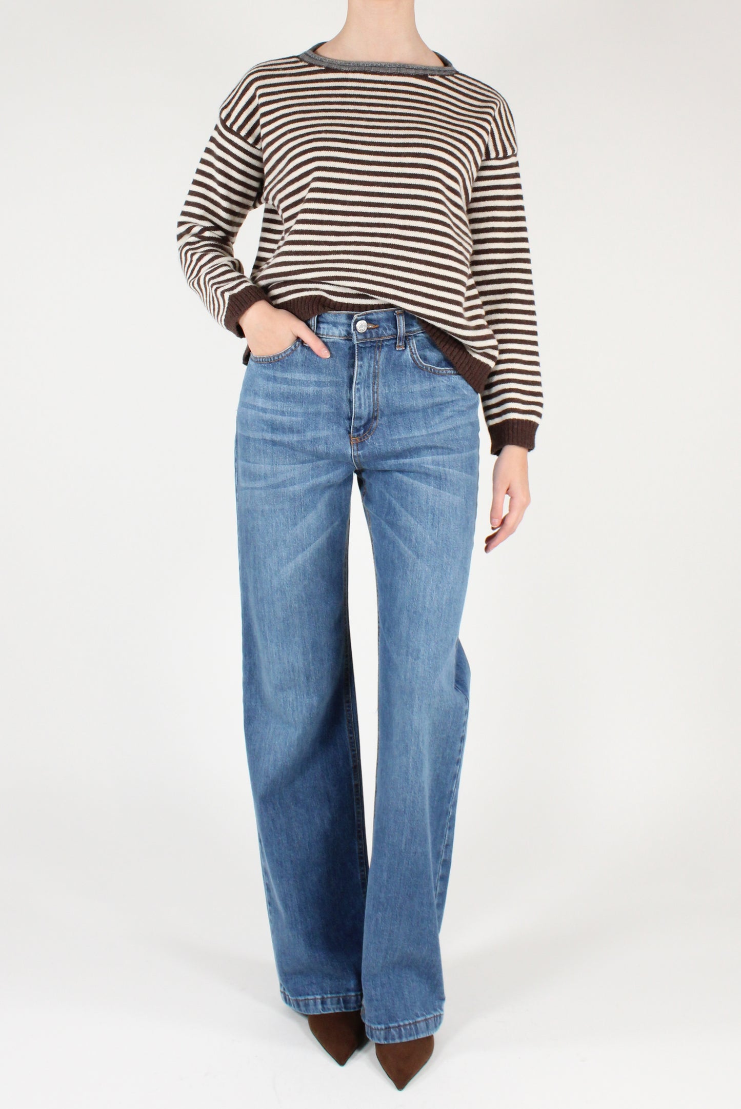 Maglione a Righe a Scatoletta