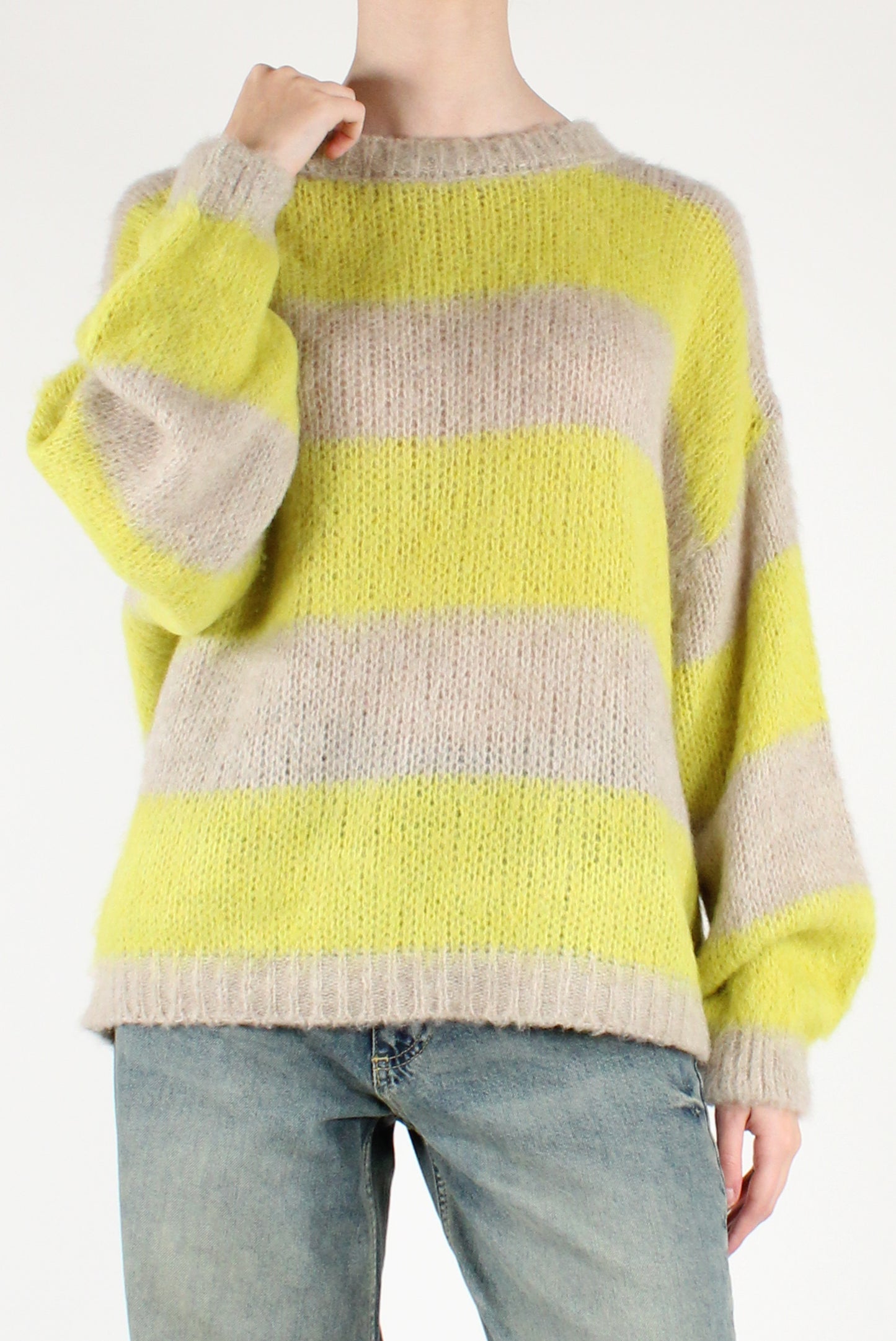 Maglione Over a Righe Ampie