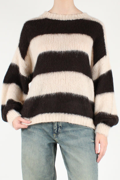 Maglione Over a Righe Ampie