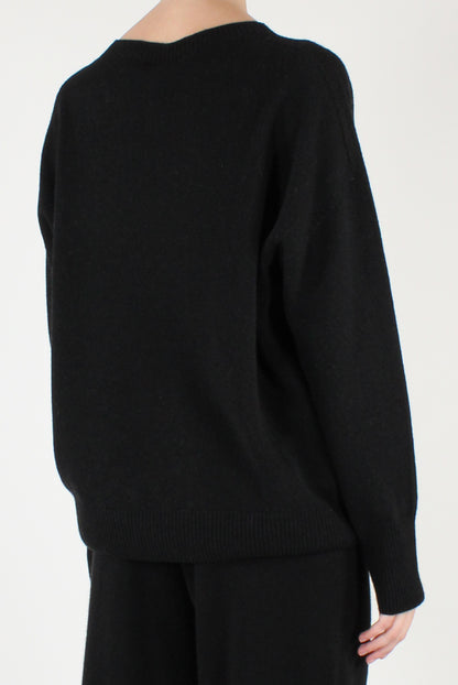 Maglione Scollo Tondo Misto Lana