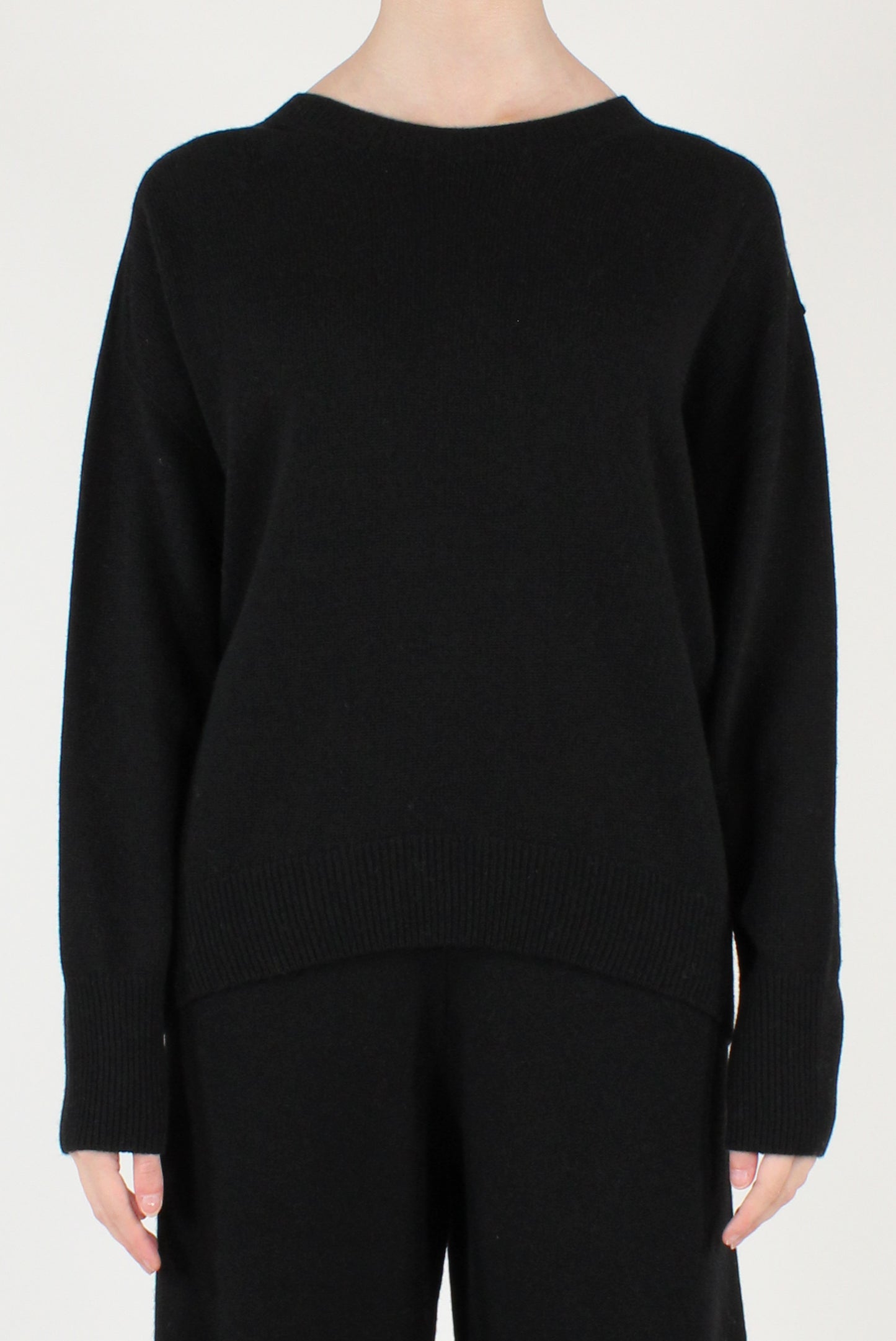 Maglione Scollo Tondo Misto Lana