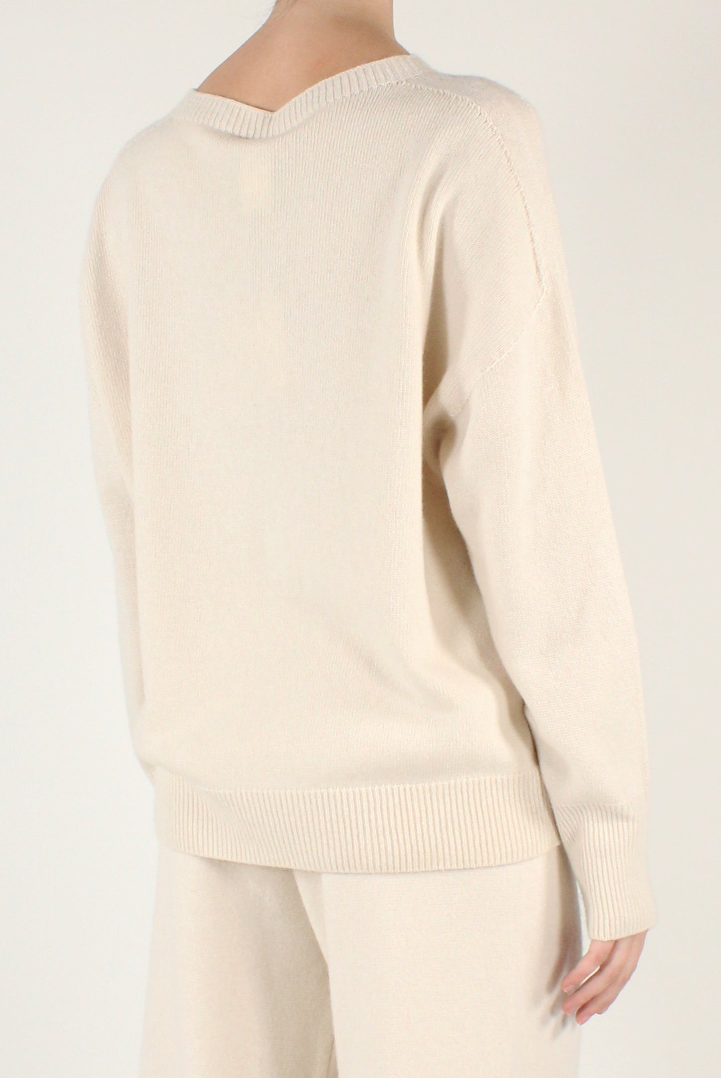 Maglione Scollo Tondo Misto Lana