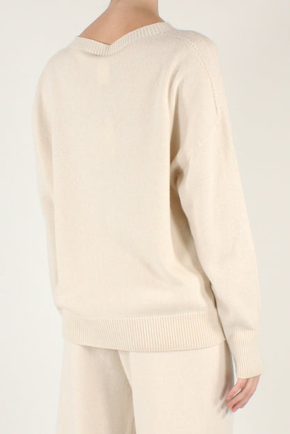 Maglione Scollo Tondo Misto Lana